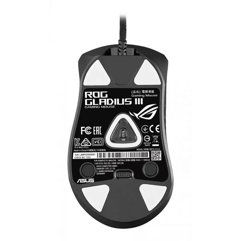 ASUS ROG Gladius III pelė žaidimams, dešinei rankai, USB Type-A, optinė, 19000 DPI