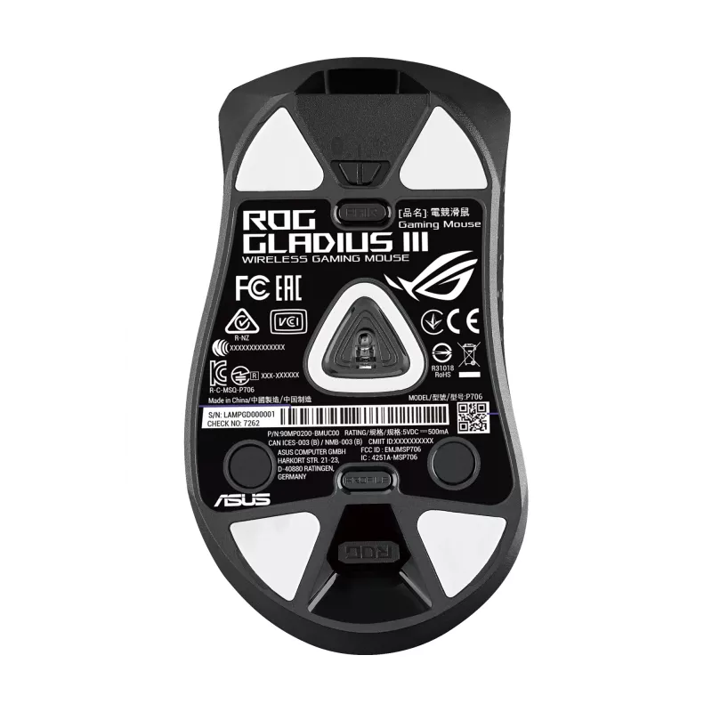 ASUS ROG Gladius III pelė žaidimams, dešinei rankai, USB Type-A, optinė, 19000 DPI