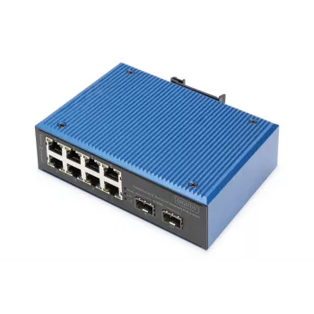 Nevaldomas jungiklis DIGITUS DN-651147 8+2 prievadų „Fast Ethernet“ PoE 1 Gbit/s