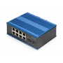 DIGITUS Industrial 8+2 Gigabit Ethernet PoE jungiklis 8 prievadai GE PoE RJ45 2 GE SFP prievadai