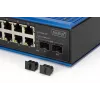DIGITUS Industrial 8+2 Gigabit Ethernet PoE jungiklis 8 prievadai GE PoE RJ45 2 GE SFP prievadai