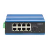 DIGITUS Industrial 8+2 Gigabit Ethernet PoE jungiklis 8 prievadai GE PoE RJ45 2 GE SFP prievadai