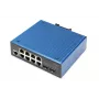 DIGITUS Industrial 8+2 prievadų Gigabit L2 valdomas Ethernet POE jungiklis 8xGE RJ45 + 2 SFP prievadas IEEE802.3at (30W)