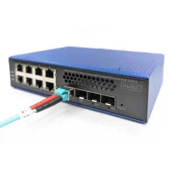 DIGITUS Industrial 8+4SFP+Port L2 valdomas Gigabit Ethernet POE jungiklis 8x GE RJ45 +4 SFP+ Port PoE
