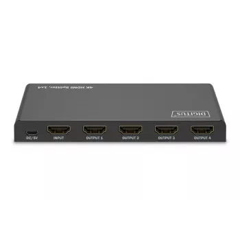 DIGITUS 1x4 HDMI skirstytuvas, 4K/60Hz, HDCP 2.3, EDID valdymas
