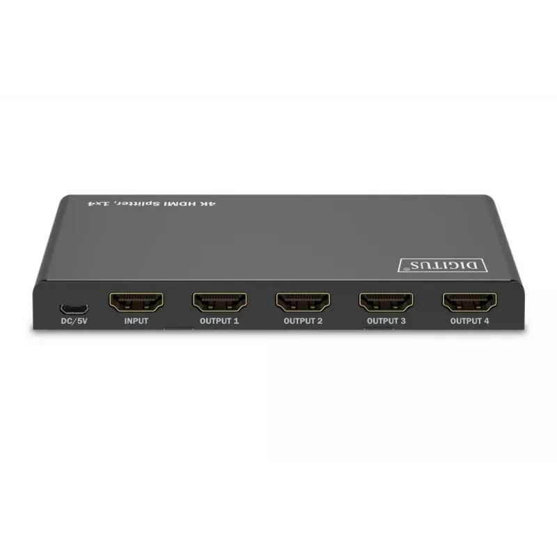 DIGITUS 1x4 HDMI skirstytuvas, 4K/60Hz, HDCP 2.3, EDID valdymas