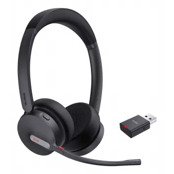 Yealink WH64 Hybrid Dual UC belaidė ausinė ant galvos, skirta biurui ir skambučių centrams, Micro-USB, juoda