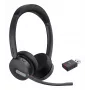 Yealink WH64 Hybrid Dual UC belaidė ausinė ant galvos, skirta biurui ir skambučių centrams, Micro-USB, juoda