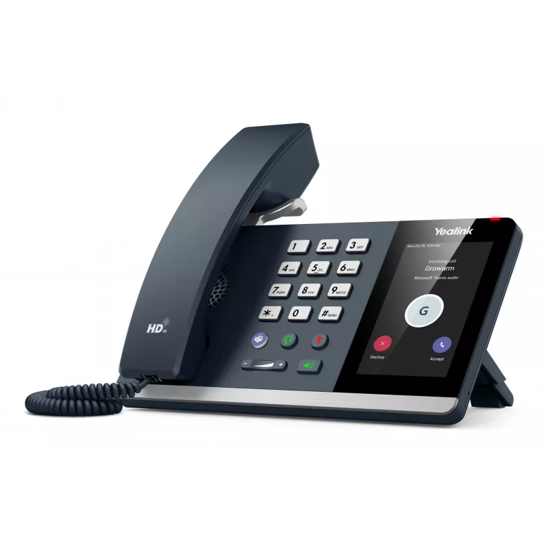 Yealink MP54 E2 Teams IP telefonas, pilkas, laidinis ragelis, 4 colių LCD jutiklinis ekranas