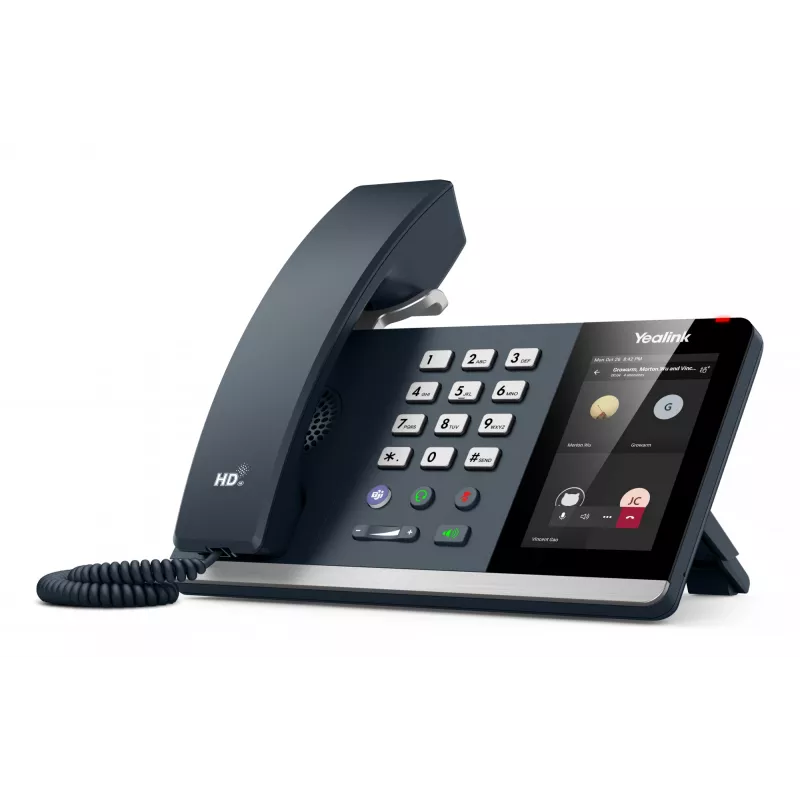 Yealink MP54 E2 Teams IP telefonas, pilkas, laidinis ragelis, 4 colių LCD jutiklinis ekranas