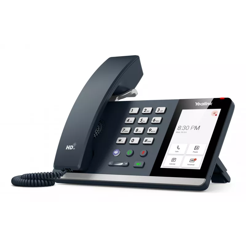 Yealink MP54 E2 Teams IP telefonas, pilkas, laidinis ragelis, 4 colių LCD jutiklinis ekranas