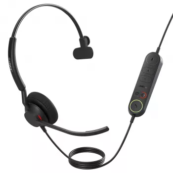Jabra Engage 40 (Inline Link) USB-A UC Mono, laidinis, biurui/skambučių centrui, 50–20000 Hz, 45 g, ausinė, juoda