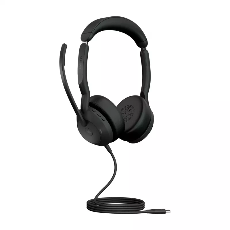 Jabra Evolve2 50 - USB-C MS Stereo, laidinis, 20 - 20000 Hz, Biuras/Skambučių centras, 127 g, Ausinės, Juoda