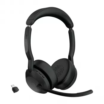 Jabra Evolve2 55 belaidė ausinė su Link380c UC stereo, biurui, 20-20000 Hz, 130 g, juoda