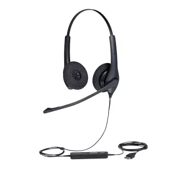Jabra BIZ 1500 Duo USB, laidinis ausinių rinkinys, 20 - 6800 Hz, biurui/skambučių centrui, 116 g, juoda