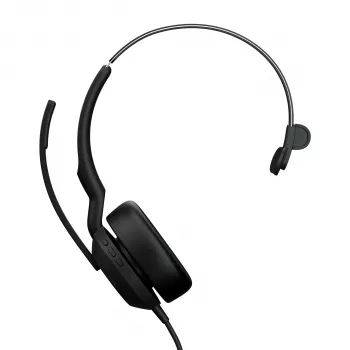 Jabra Evolve2 50 - USB-A MS Mono, laidinis, 20–20000 Hz, biuras/skambučių centras, 127 g, ausinės, juodos