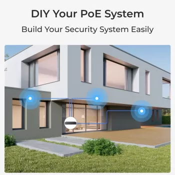 IP stebėjimo kamera Reolink P434 4K, kupolinė, 8 MP, 3840×2160, PoE/DC, 2,8–8 mm, IR naktinis matymas 30 m, microSD iki 256 GB