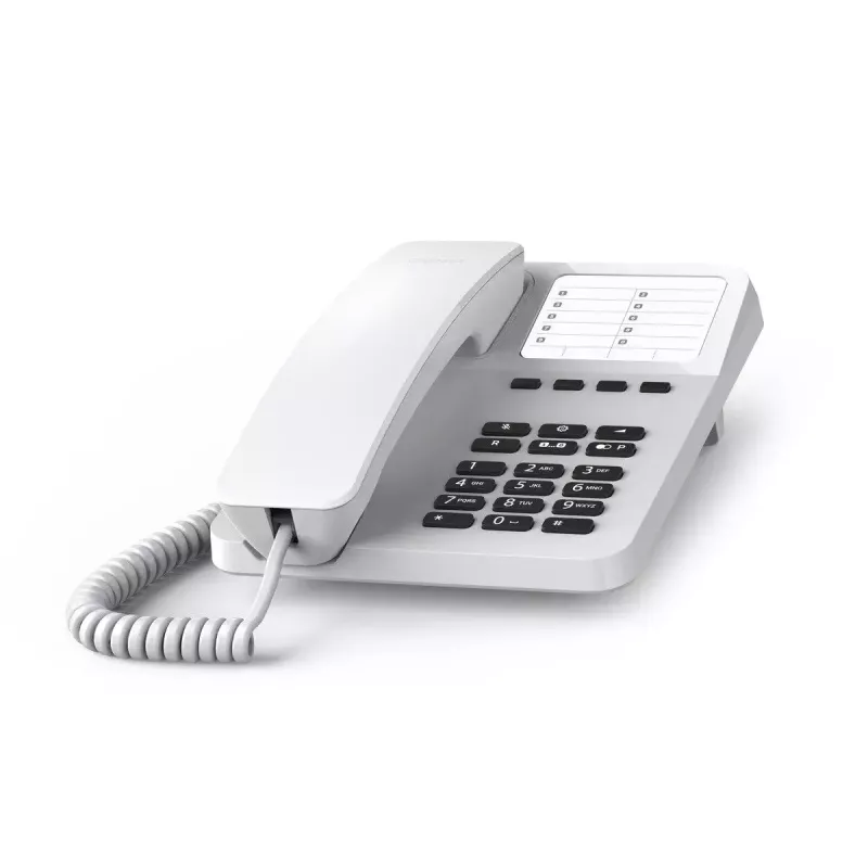 Analoginis telefonas Gigaset DESK 400 Baltas Laidinis ragelis 10 greitųjų rinkimo numerių