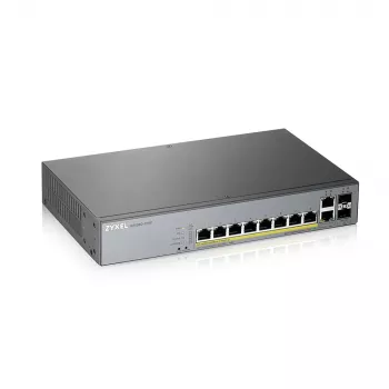 Zyxel GS1350-12HP-EU0101F valdomas L2 tinklo jungiklis Gigabit Ethernet (10/100/1000) su PoE, pilka