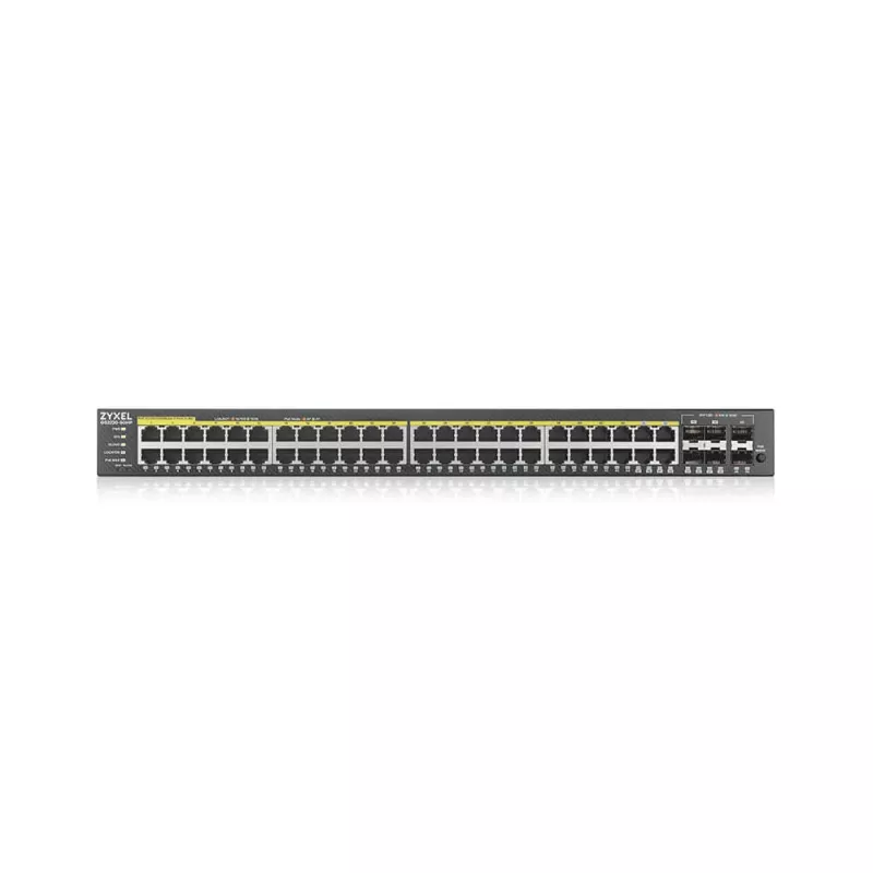Zyxel GS2220-50HP-EU0101F valdomas tinklo jungiklis L2 Gigabit Ethernet (10/100/1000) Power over Ethernet (PoE) juodas