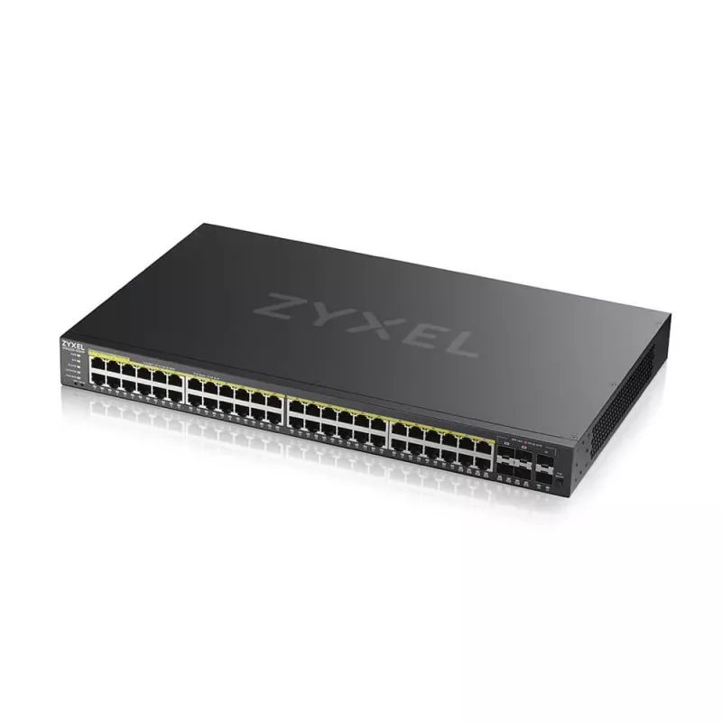 Zyxel GS2220-50HP-EU0101F valdomas tinklo jungiklis L2 Gigabit Ethernet (10/100/1000) Power over Ethernet (PoE) juodas