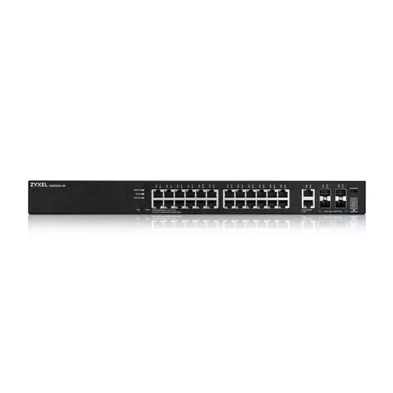 Zyxel XGS2220-30 valdomas L3 Gigabit Ethernet (10/100/1000) jungiklis, juodas