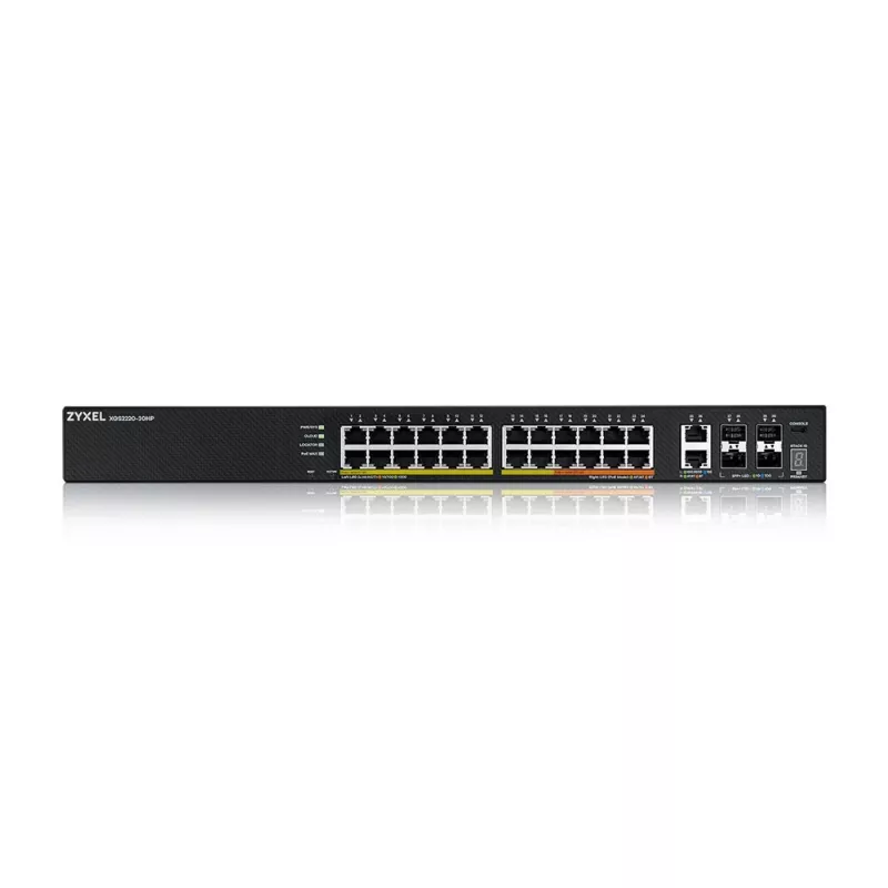 Zyxel XGS2220-30HP valdomas L3 gigabito eterneto (10/100/1000) „Power over Ethernet“ (PoE) jungiklis juodas