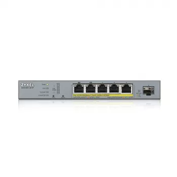 Zyxel GS1350-6HP-EU0101F tinklo jungiklis valdomas L2 Gigabit Ethernet (10/100/1000) Power over Ethernet (PoE) pilkas