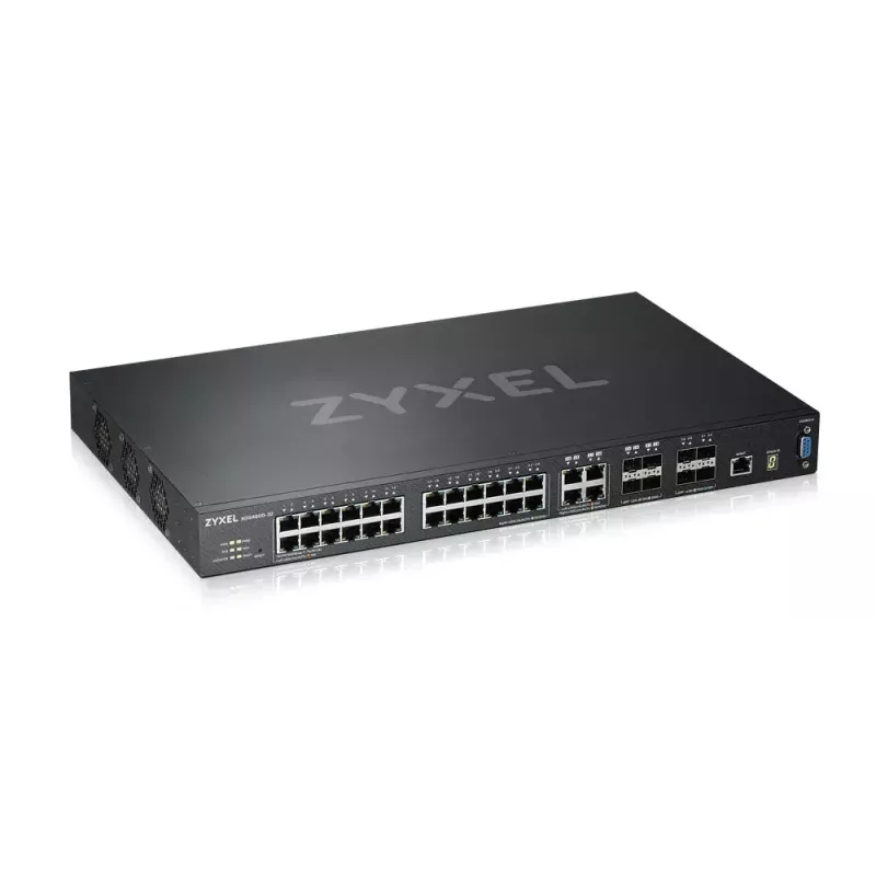 Zyxel XGS4600-32 valdomas L3 Gigabit Ethernet (10/100/1000) jungiklis juodas
