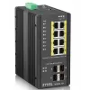 Zyxel RGS200-12P valdomas L2 Gigabit Ethernet PoE jungiklis, juodas