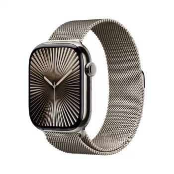 APPLE Watch Series 10 GPS + Cellular 46 mm natūralaus titano korpusas su natūralaus titano Milano kilpa - S/M
