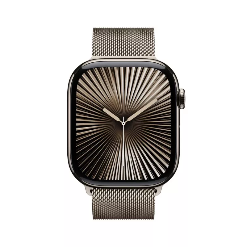 APPLE Watch Series 10 GPS + Cellular 46 mm natūralaus titano korpusas su natūralaus titano Milano kilpa - S/M