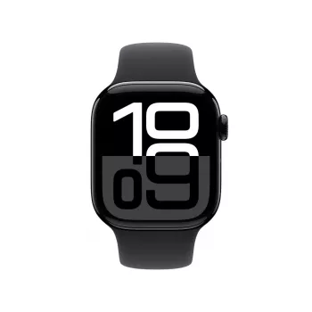 Išmanusis laikrodis Apple Watch Series 10 GPS 42mm Jet Black aliuminio korpusas su juodu sportiniu dirželiu S/M