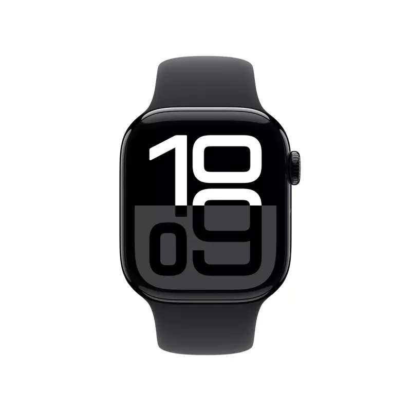 Išmanusis laikrodis Apple Watch Series 10 GPS 42mm Jet Black aliuminio korpusas su juodu sportiniu dirželiu S/M