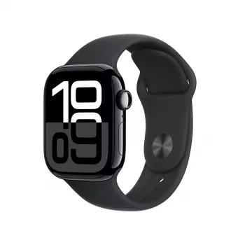 Išmanusis laikrodis Apple Watch Series 10 GPS 42mm Jet Black aliuminio korpusas su juodu sportiniu dirželiu S/M