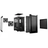 Korpusas bequiet! PURE BASE 501 Airflow Window MIDI bokštas — ATX, grūdintas stiklas, 3x140/240mm palaikymas, 2x3,5 colio + 5x2,5 colio, USB-A x2, USB-C x1