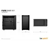 Korpusas bequiet! PURE BASE 501 Airflow Window MIDI bokštas — ATX, grūdintas stiklas, 3x140/240mm palaikymas, 2x3,5 colio + 5x2,5 colio, USB-A x2, USB-C x1
