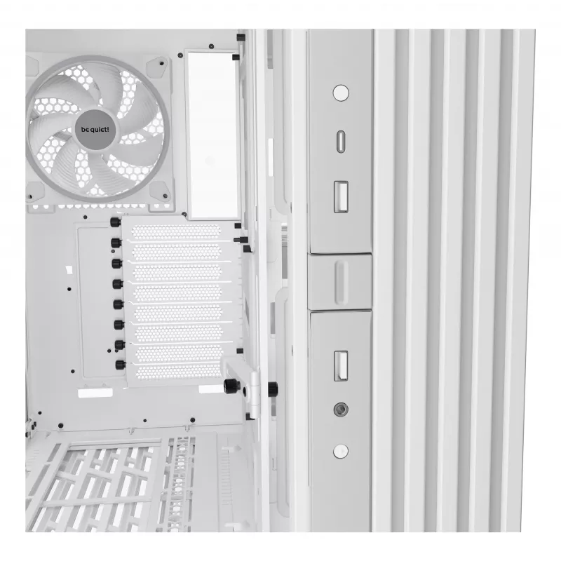 PC korpusas be quiet! LIGHT BASE 900 DX White Full Tower – ATX/EATX, stiklinis šonas, RGB, GPU iki 495 mm, aušintuvas iki 190 mm