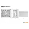 PC korpusas be quiet! LIGHT BASE 900 DX White Full Tower – ATX/EATX, stiklinis šonas, RGB, GPU iki 495 mm, aušintuvas iki 190 mm