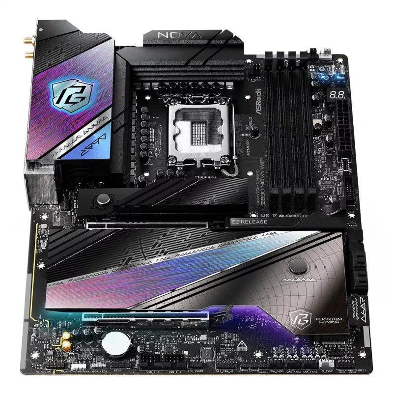 ASRock pagrindinė plokštė Z890 Nova WiFi LGA1851 Intel Z890 4 x DDR5 1 x HDMI 2.1 TMDS/FRL 8G 2 x Thunderbolt 4 ATX