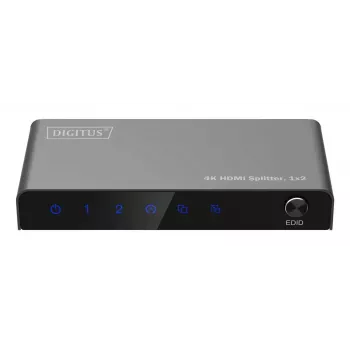 DIGITUS 1x2 HDMI skirstytuvas 4K/60Hz HDCP 2.2 EDID valdymas