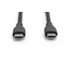 DIGITUS USB-C silikoninis laidas USB-C - USB-C USB 2.0 60W - 1m juodas