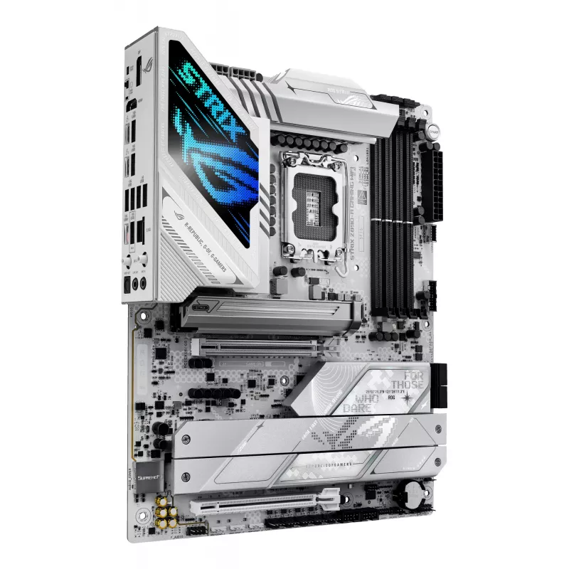Pagrindinė plokštė ASUS ROG STRIX Z890-A GAMING WIFI, Intel Z890, LGA 1851 lizdas, ATX, DDR5 atmintis, Wi-Fi 7, baltos spalvos