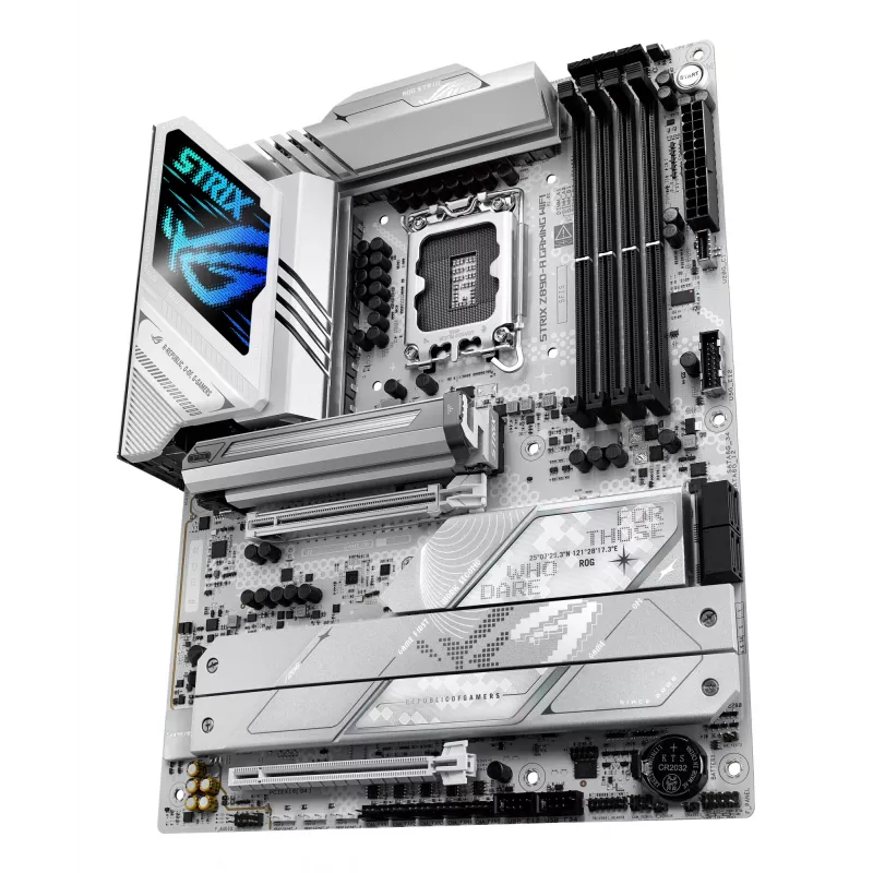 Pagrindinė plokštė ASUS ROG STRIX Z890-A GAMING WIFI, Intel Z890, LGA 1851 lizdas, ATX, DDR5 atmintis, Wi-Fi 7, baltos spalvos