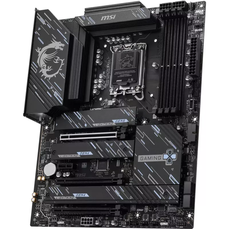 Motininė plokštė MSI Z890 GAMING PLUS WIFI – Intel Z890, LGA 1851, ATX, DDR5, 4x DIMM, Wi‑Fi 7, 5Gb LAN, 4x M.2