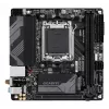 GIGABYTE B650I AX pagrindinė plokštė – AMD Ryzen 9000 serijos procesoriams, 5+2+1 fazių VRM, iki 6400 MHz DDR5 (OC), 1xPCIe 4.0 M.2, 2,5GbE LAN, Wi-Fi 6E, USB 3.2 Gen 2