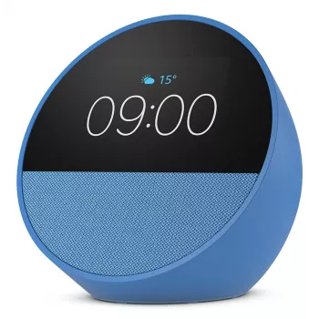 Išmanusis garsiakalbis su ekranu Amazon Echo Spot – 2,83 colio (7,19 cm) 320×240, MediaTek procesorius, Wi‑Fi a/b/g/n/ac, 2,1W garsiakalbis, mėlyna