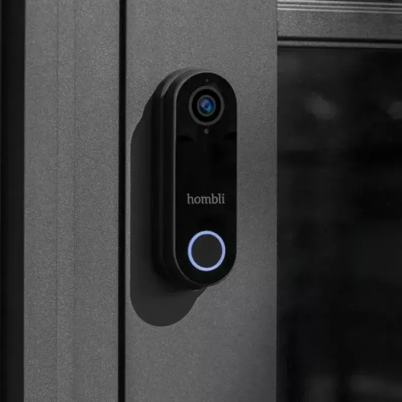 Išmanusis durų skambutis Hombli Pack juodas/baltas IP65 belaidis 1080p