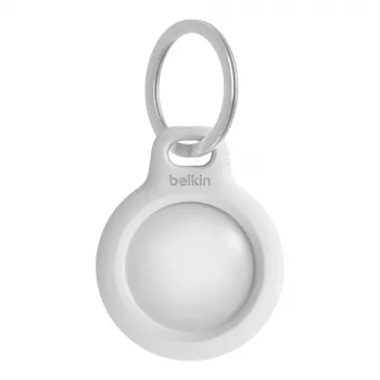 BELKIN Secure Holder With Keyring – Baltas dėklas „AirTag“ ir panašiems sekikliams
