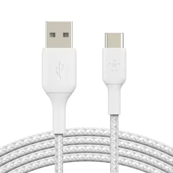 USB laidas Belkin BoostCharge CAB002BT2MWH 2m USB A į USB C baltas